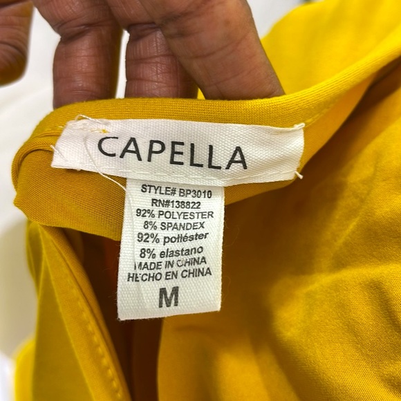 Super Comfy Capella Mustard Ladies Two-Way Shoulder Drawstring Jumpsuit - Picture 15 of 16